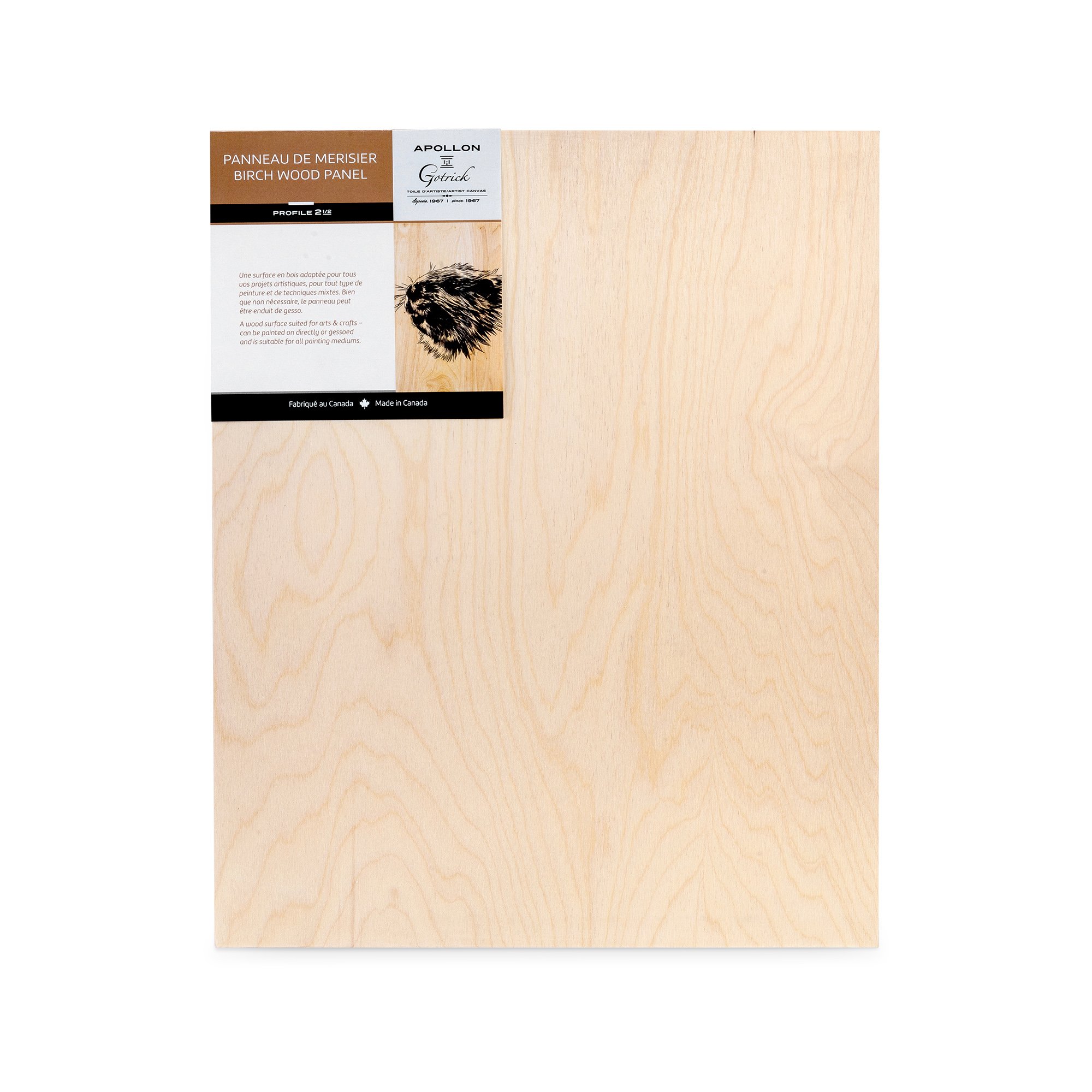 2 1/2-inch Profile Cradled Wood Panel
