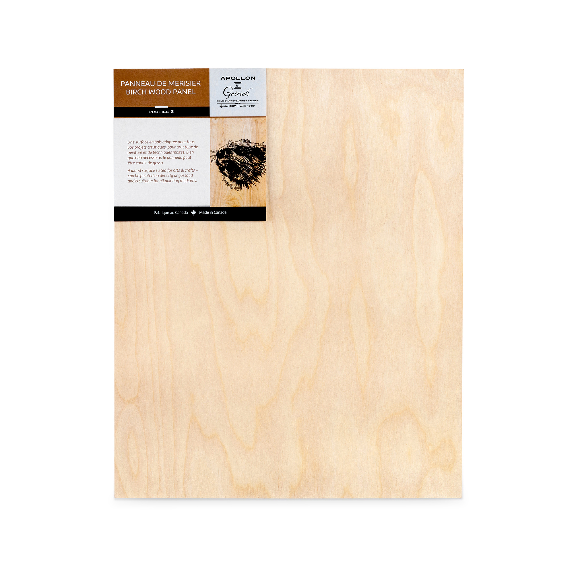 3-inch Profile Cradled Wood Panel